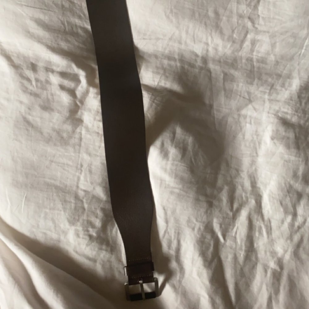 Wide Brown Leather Belt - Medium